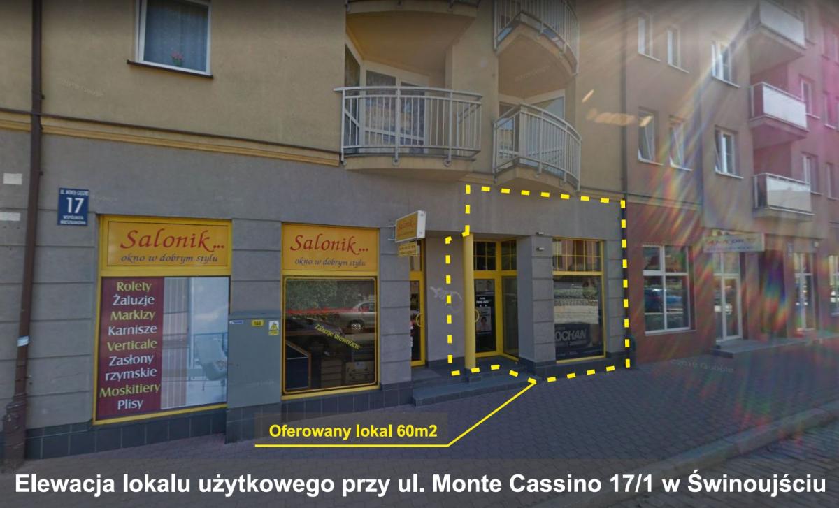 zdjęcie z zewnątrz lokalu monte cassino 17/1