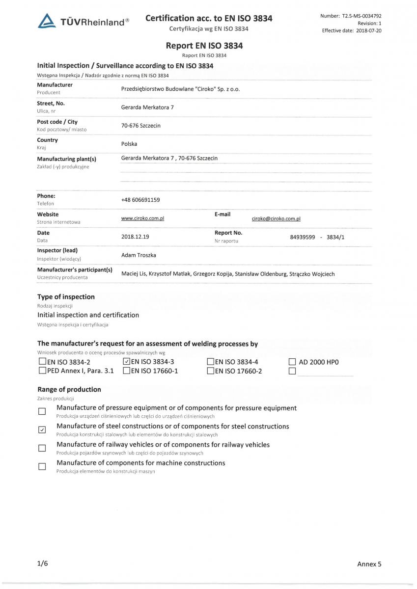 raport iso 3834 raport iso 3834