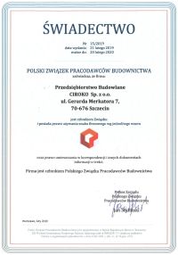 Swiadectwo PZPB Swiadectwo PZPB