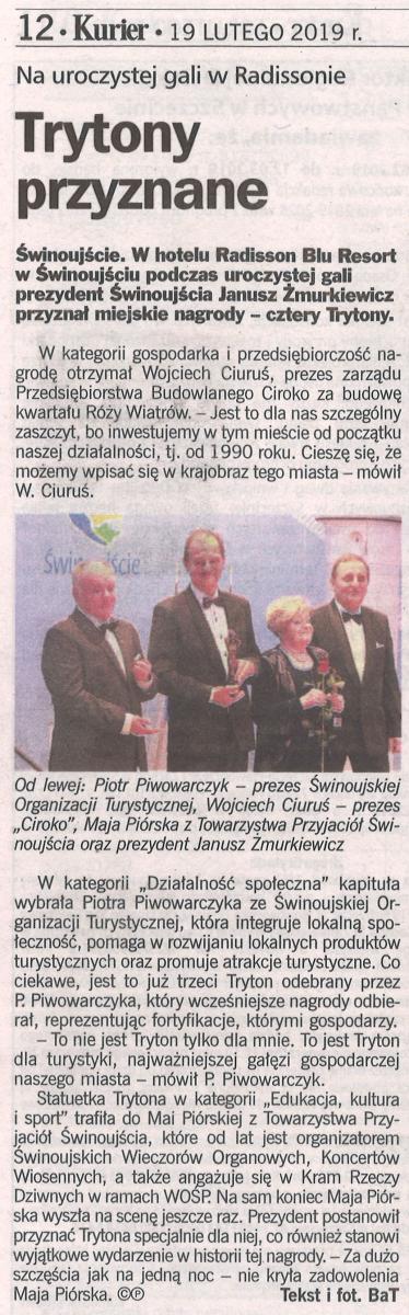 Trytony przyznane Trytony przyznane